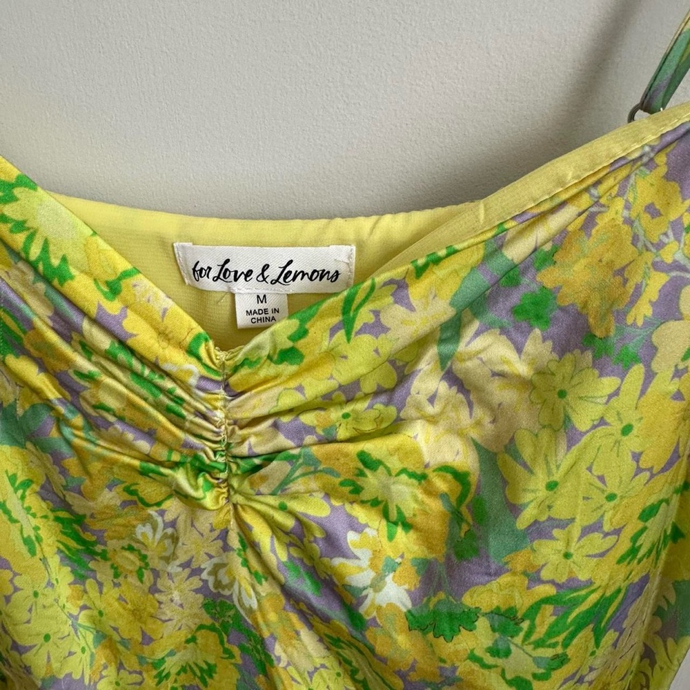 For Love And Lemons Yellow and Green Floral Dress - Picture 3 of 5